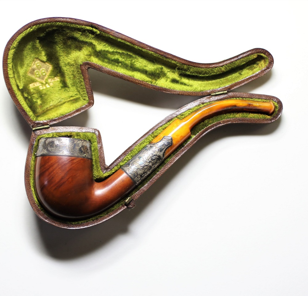 Rare BBB Silver Banded Briar Pipe Image