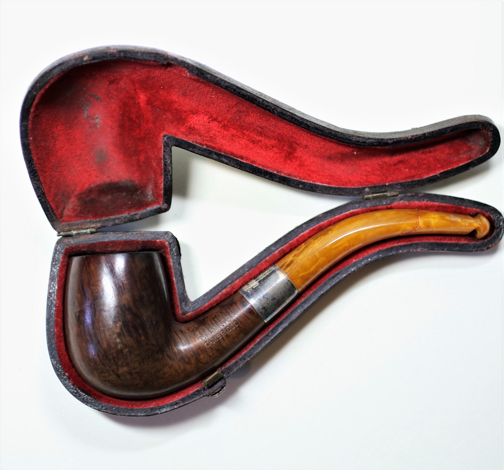 Cased Silver Banded Barling Briar Pipe Image