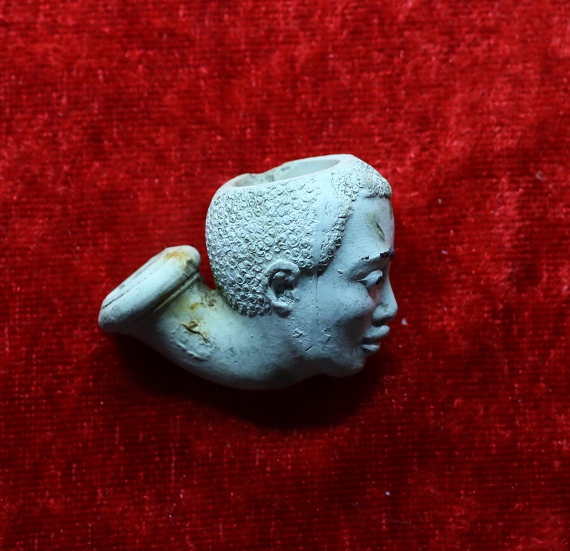 French Clay African Boy Figural Head Image