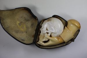 Skeleton Head Meerschaum Pipe Image