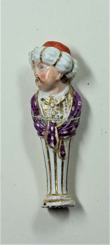 Chelsea Porcelain Turk Pipe Stopper (Sold as pair) Image