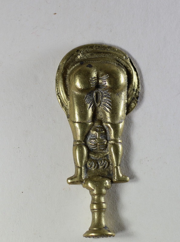 Extremely Rare Brass Erotic Tamper Image