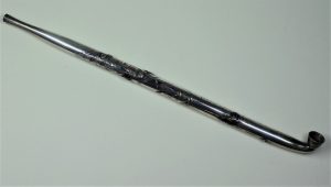 Japanese Solid Silver Embossed Kiseru Pipe Image