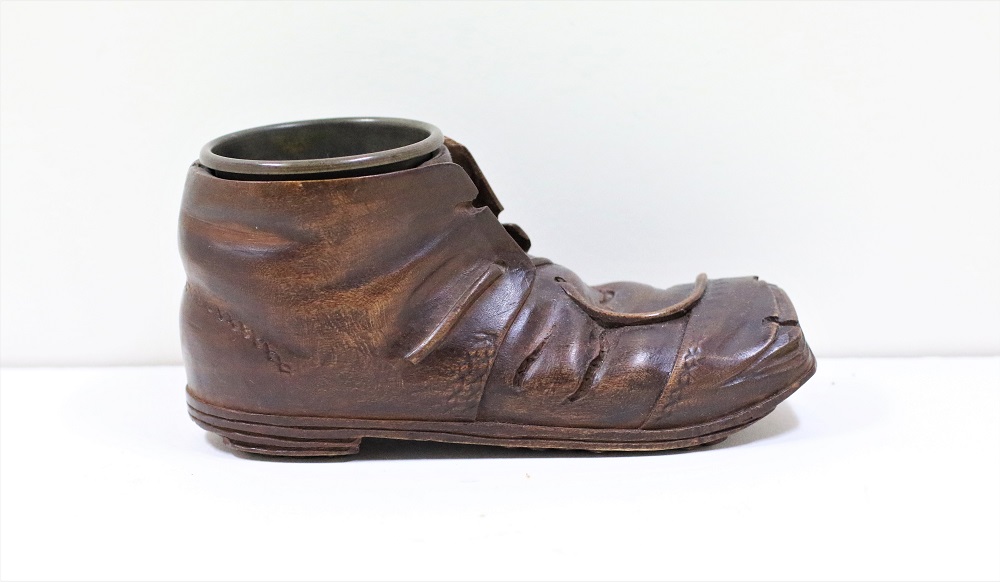 Hand Carved Grindelwald Boot Ashtray Image