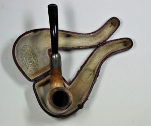 Cased Silver Mounted Meerschaum Pipe Image