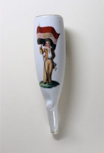 Hand Painted Flag Bearer Porcelain Pipe Image