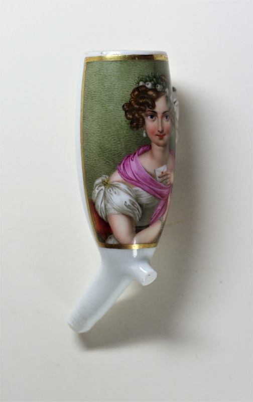Meissen Hand Painted Lady Porcelain Pipe Image
