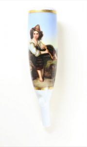 Berlin Girl Playing Flute Porcelain Pipe Image