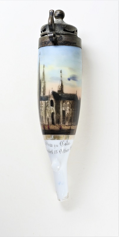 Dated 1880 Cologne Cathedral Porcelain Pipe Image
