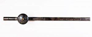 Chinese Silver & Gold Inlaid Opium Pipe Image