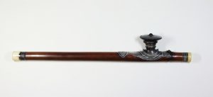 Chinese Silver Bamboo Opium Pipe Image