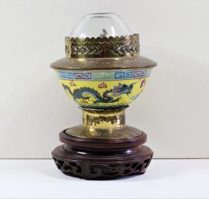 Porcelain & Brass Opium Lamp Image