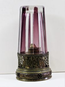 Ornate Brass Fretwork Opium Lamp Image